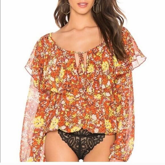 INTIMATELY FREE PEOPLE BODYSUIT IN FLORAL PRINT - Picture 1 of 8